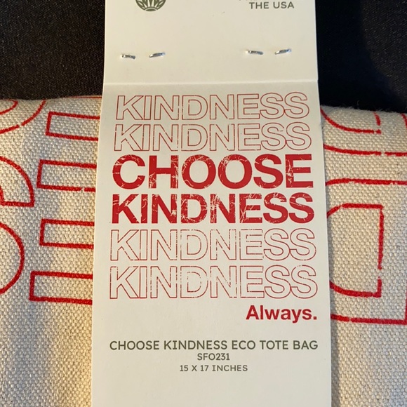 Organic “Choose Kindness” Eco Friendly Reusable Free Trade Tote - Picture 3 of 5